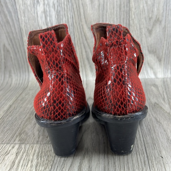Free People X Jeffrey Campbell Matternhorn Western Red Snakeskin Boots - Picture 5 of 11